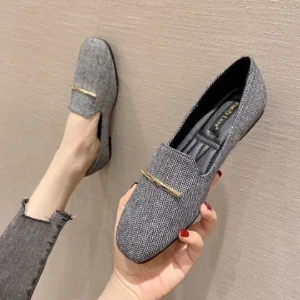 Soft leather work shoes for women, black thick heel, large size, soft sole, stewardess, comfortable, long standing work, professional temperament, large size single shoes