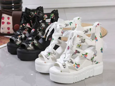 Thick Bottom Wedge Heel High Heel Shoes